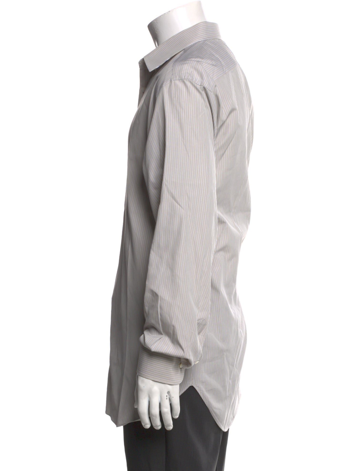 Brioni Striped Long Sleeve Dress Shirt