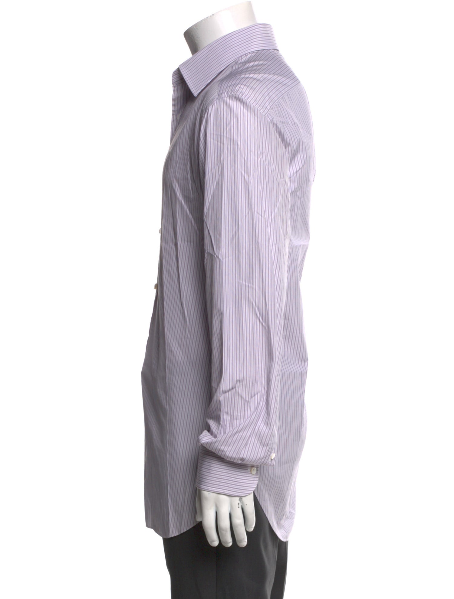 Brioni Striped Long Sleeve Dress Shirt