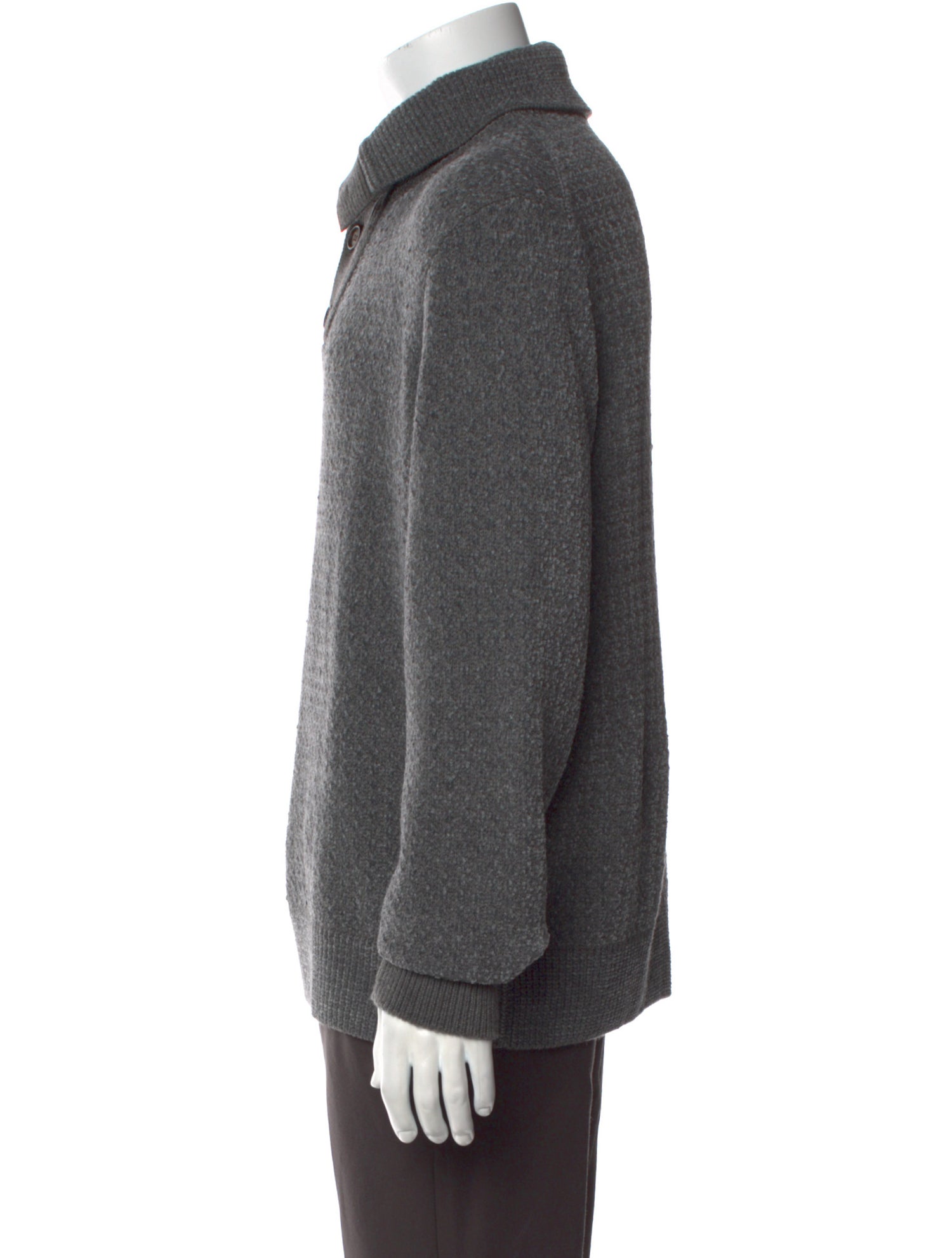 Brioni Silk Collar Polo Sweater