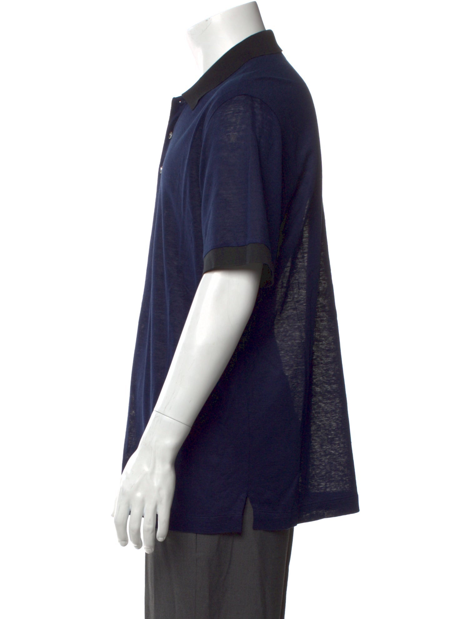 Brioni Linen Collar Polo Shirt