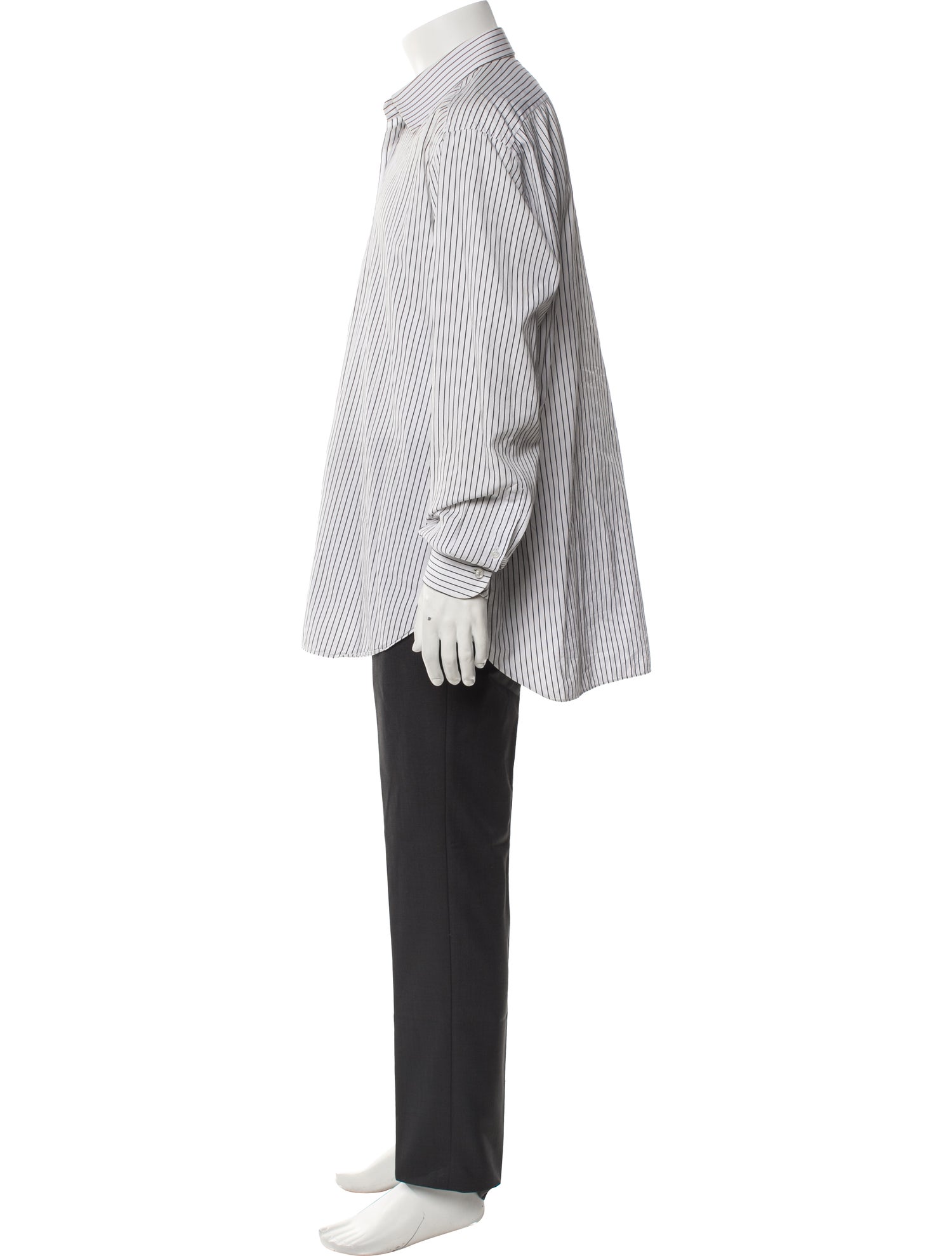 Brioni Striped Long Sleeve Dress Shirt