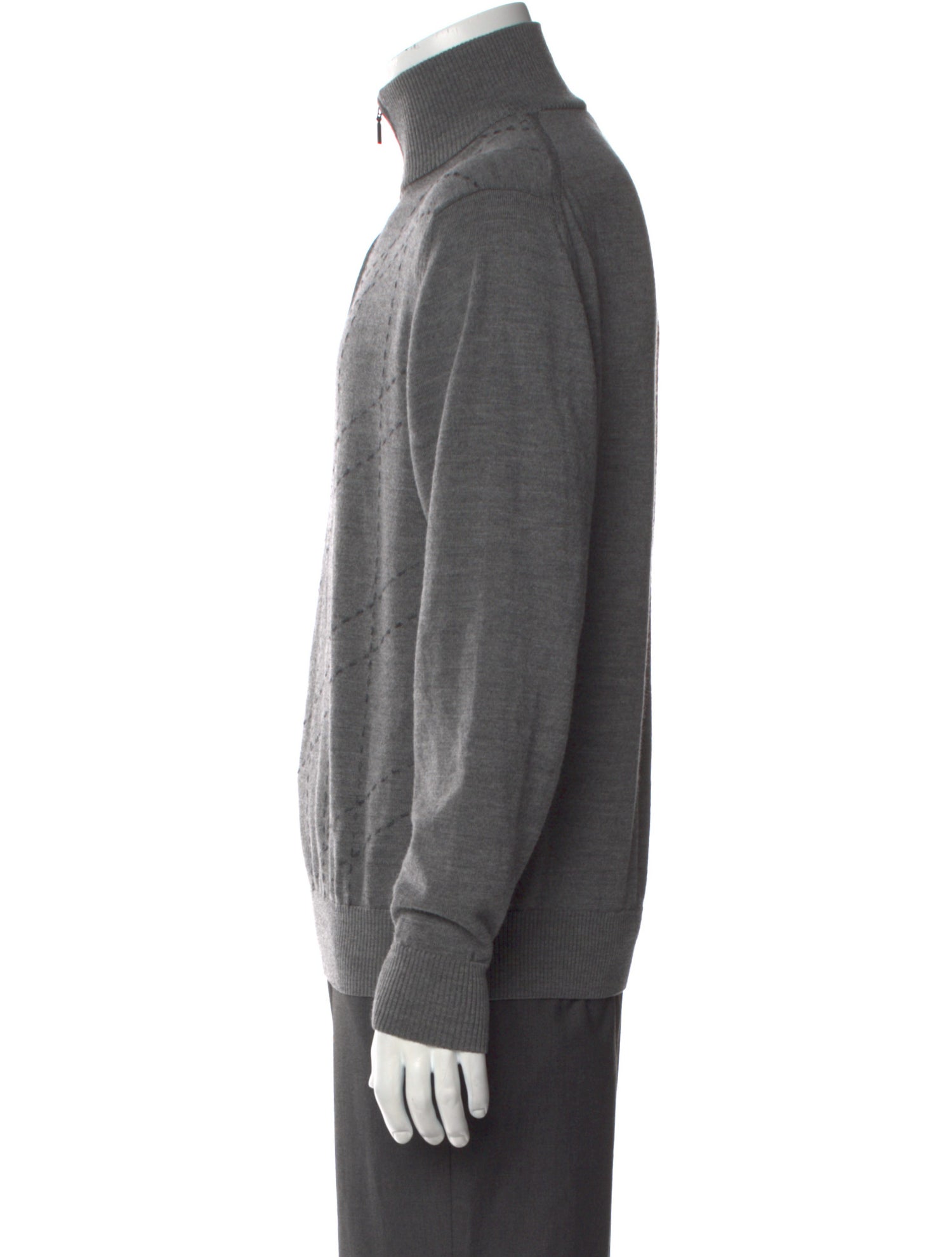 Brioni Wool Mock Neck Pullover