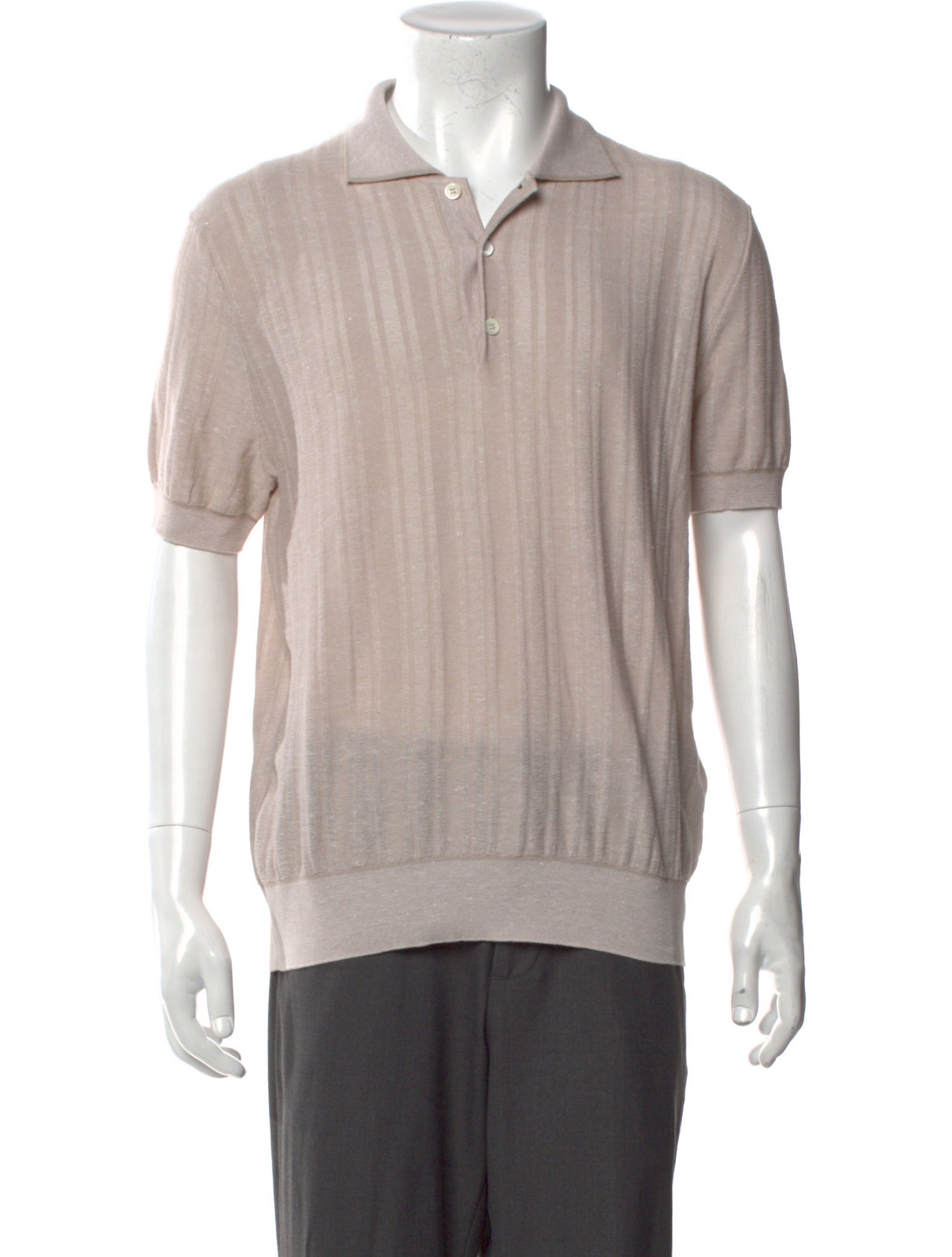 Brioni Collar Short Sleeve Polo Shirt