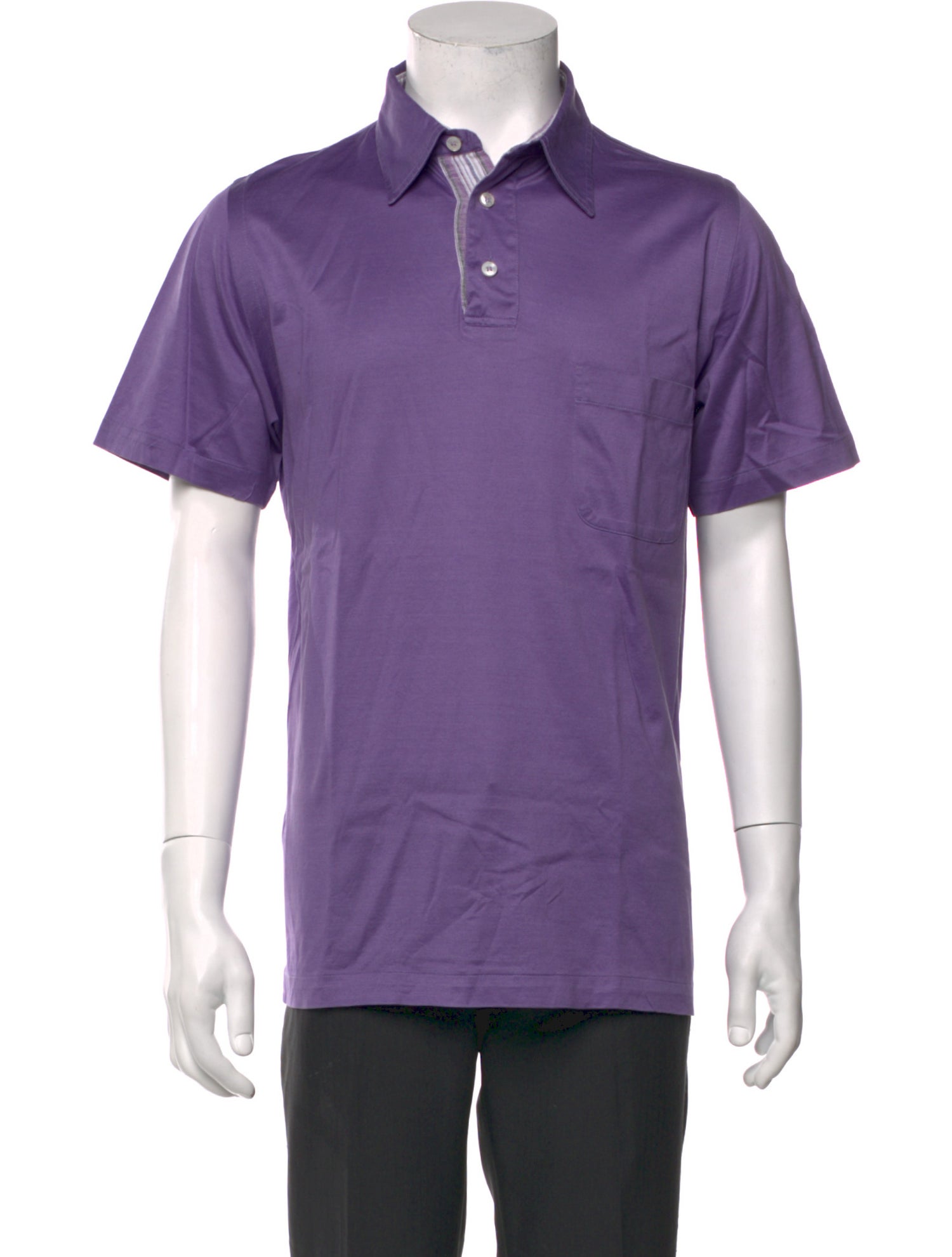Brioni Collar Short Sleeve Polo Shirt