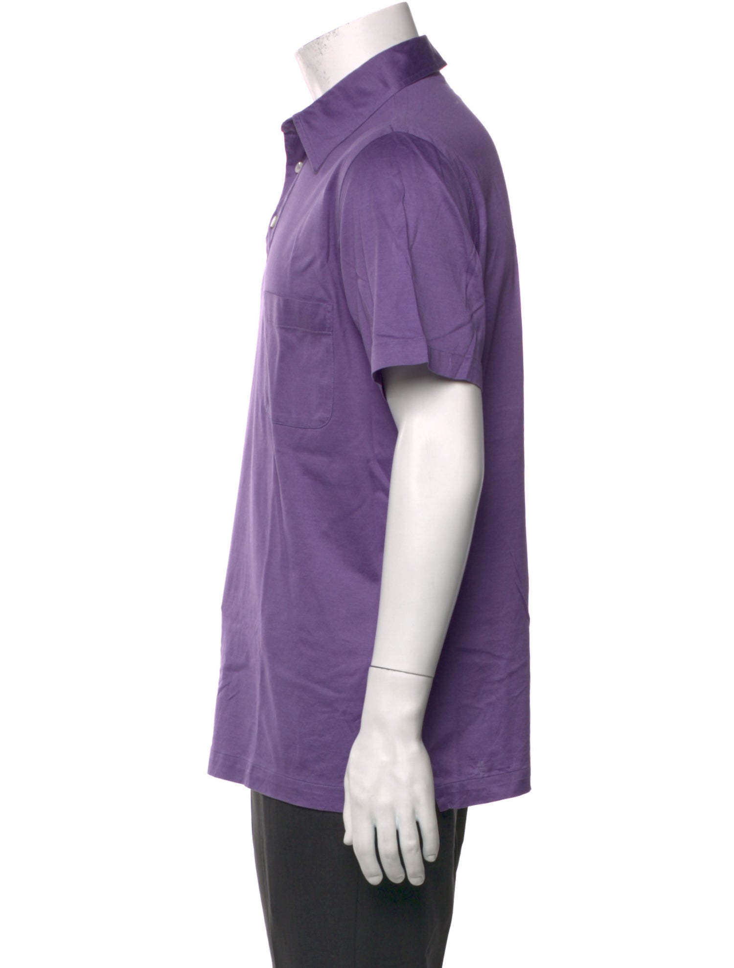 Brioni Collar Short Sleeve Polo Shirt