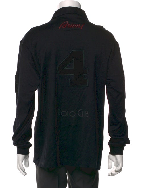 Brioni Crew Neck Long Sleeve Polo Shirt