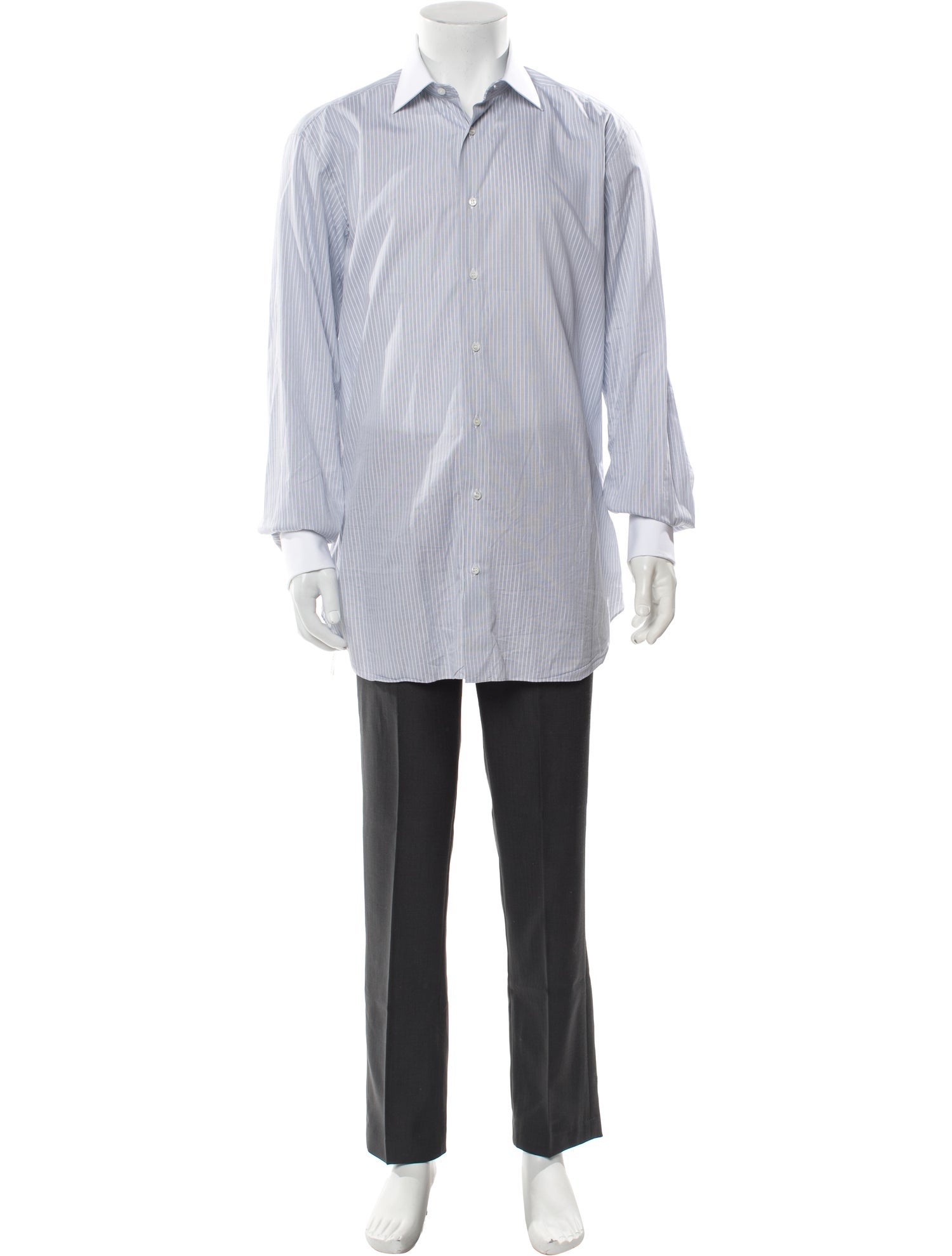 Brioni Striped Long Sleeve Shirt