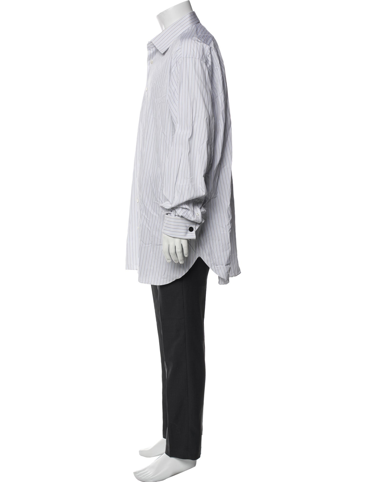 Brioni Striped Long Sleeve Dress Shirt