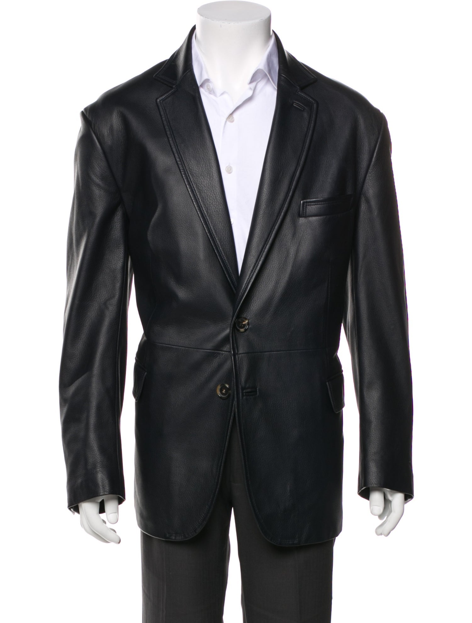 Brioni Leather Moto Jacket