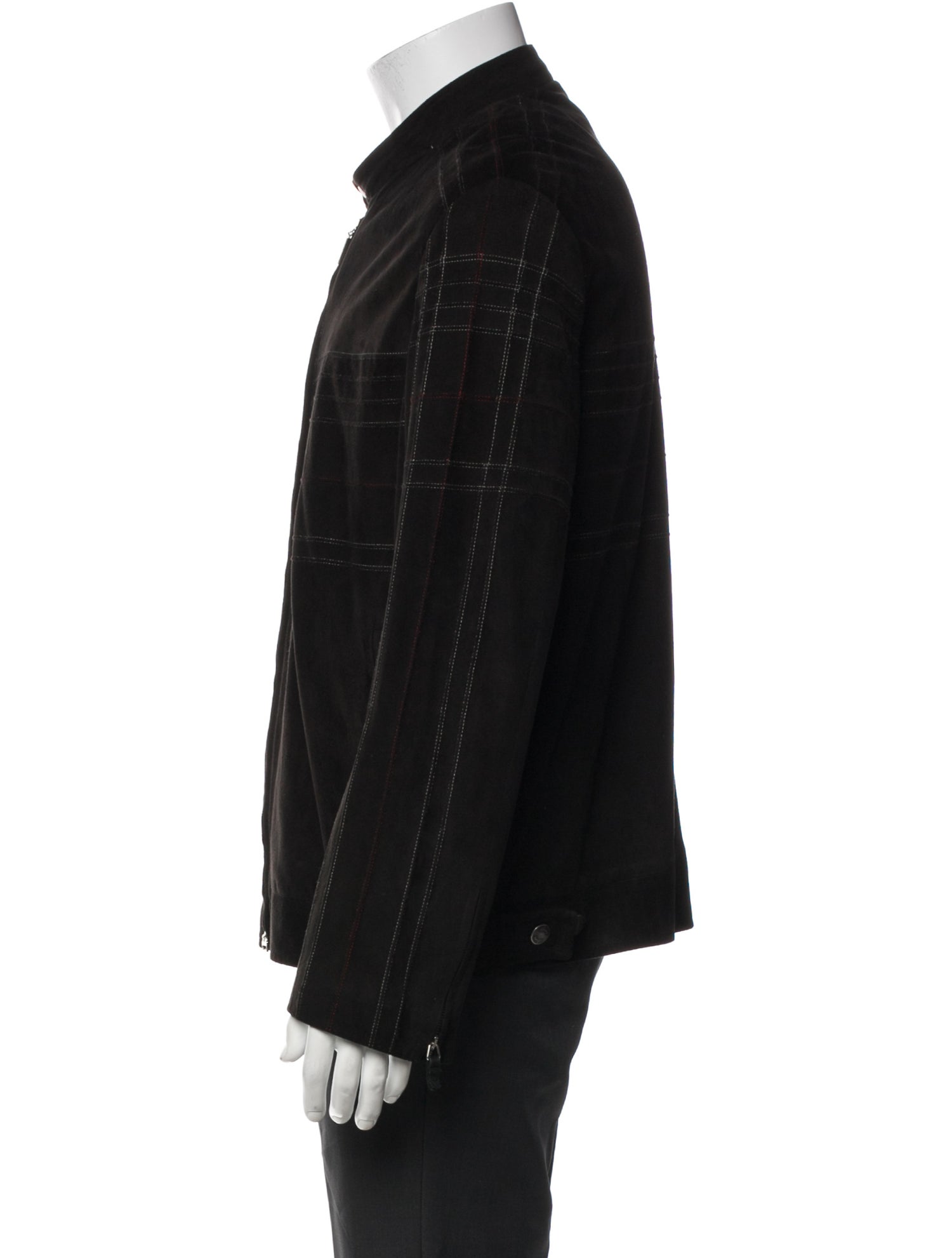 Brioni Leather Denim Jacket