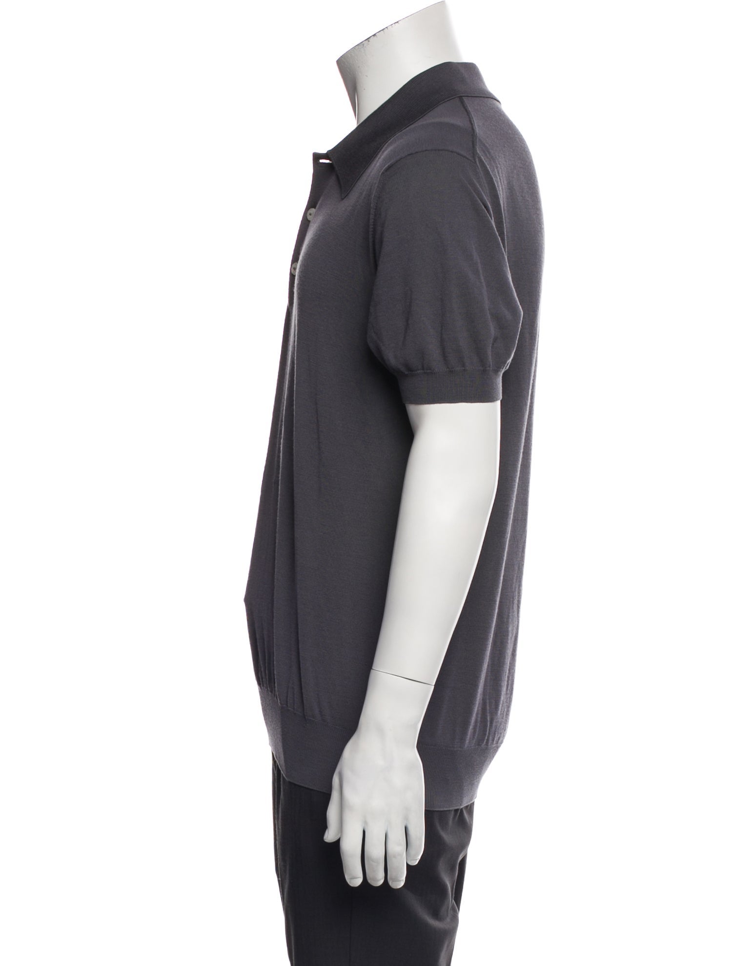 Brioni Wool Collar Polo Shirt