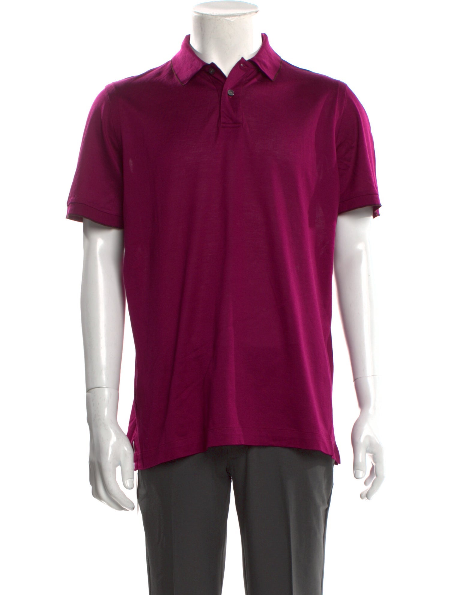 Brioni Collar Short Sleeve Polo Shirt