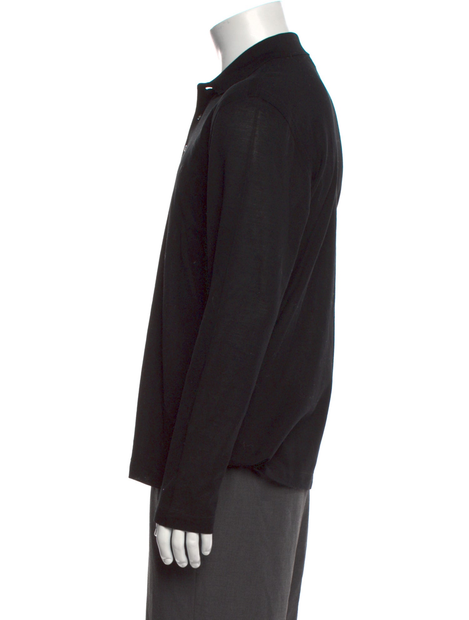 Brioni Crew Neck Long Sleeve Polo Shirt