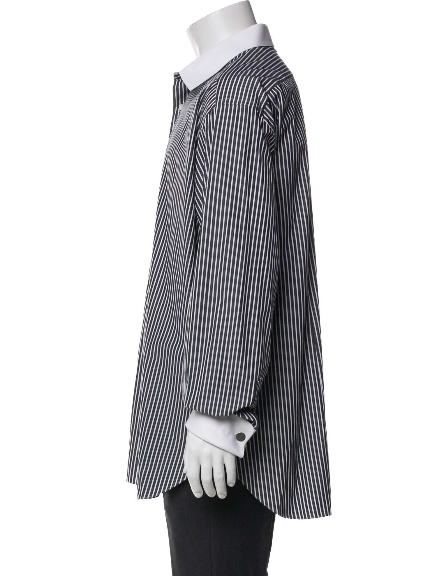 Brioni Striped Long Sleeve Dress Shirt
