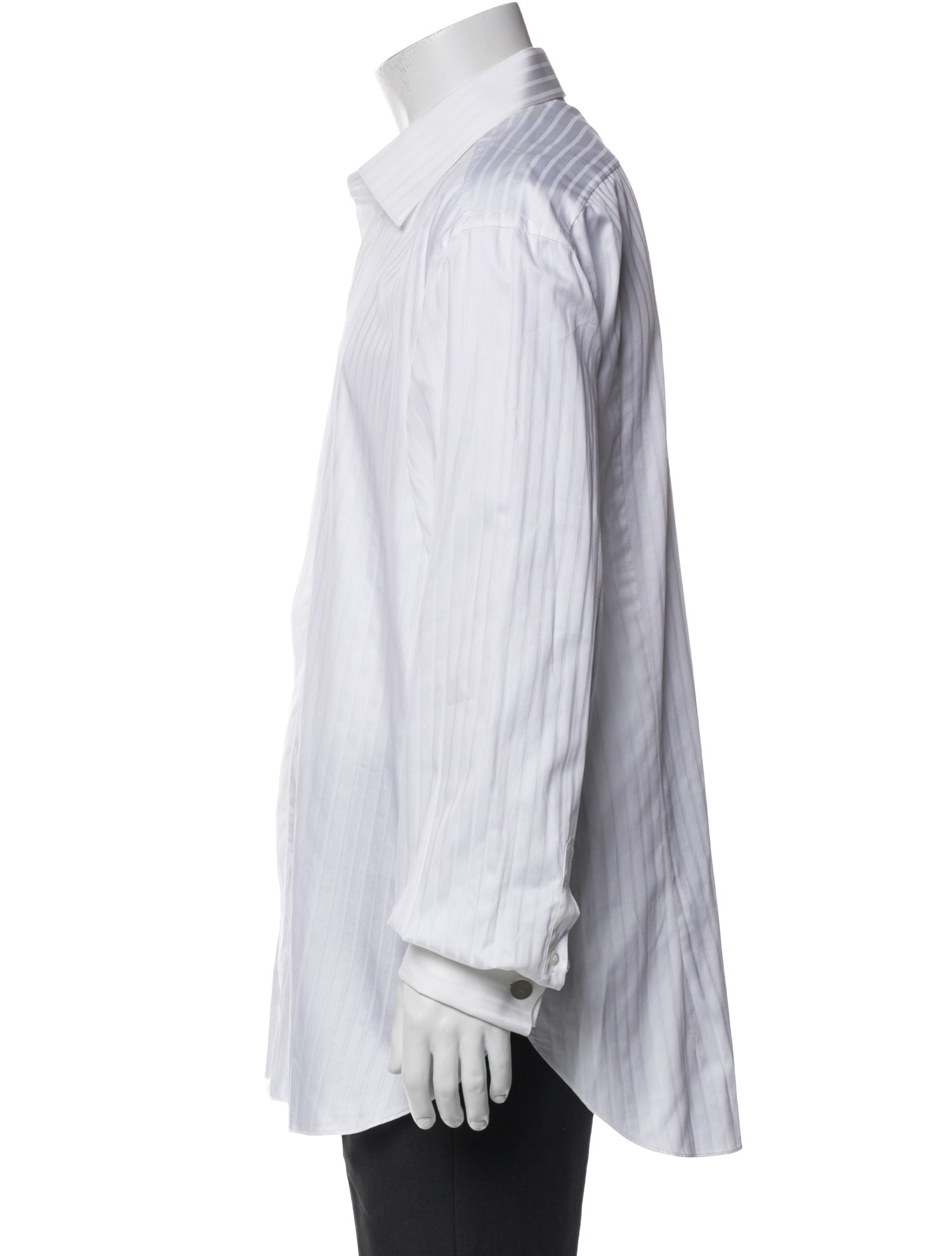 Brioni Striped Long Sleeve Dress Shirt