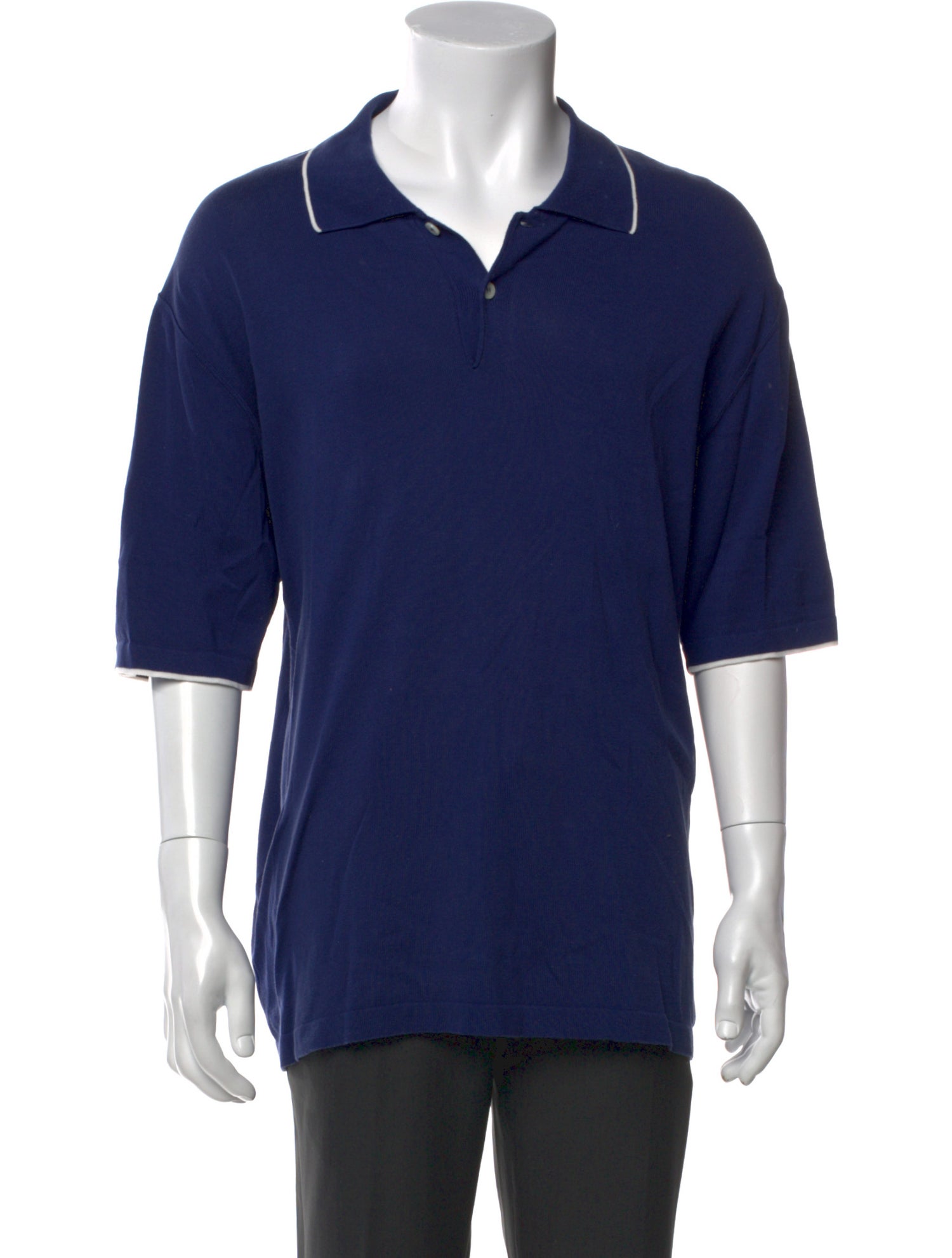 Brioni Collar Short Sleeve Polo Shirt