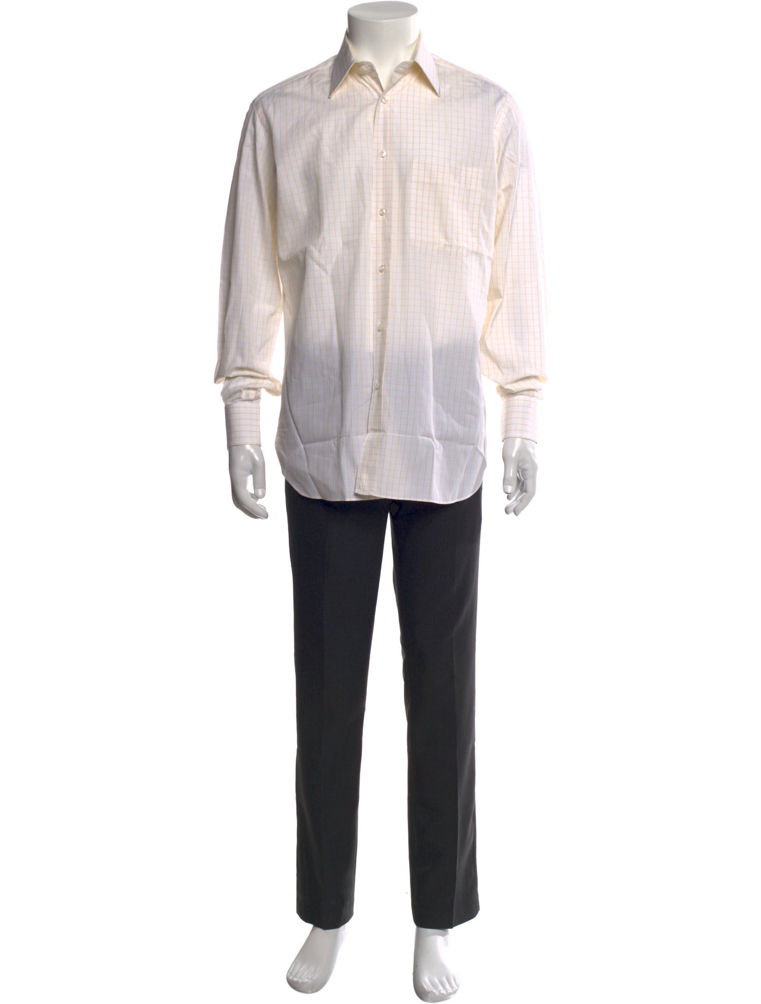Brioni Striped Long Sleeve Tuxedo Shirt
