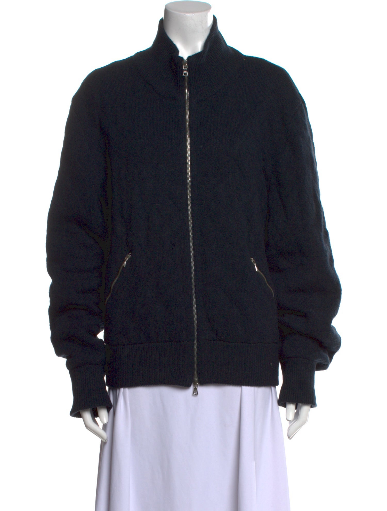 Brioni Mock Neck Long Sleeve Cardigan