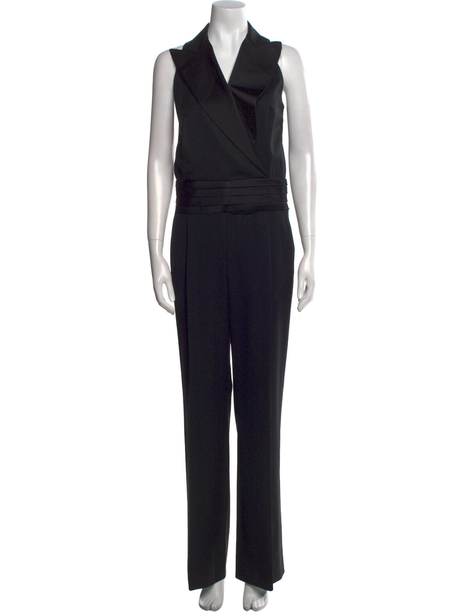 Brioni Virgin Wool V-Neck Jumpsuit