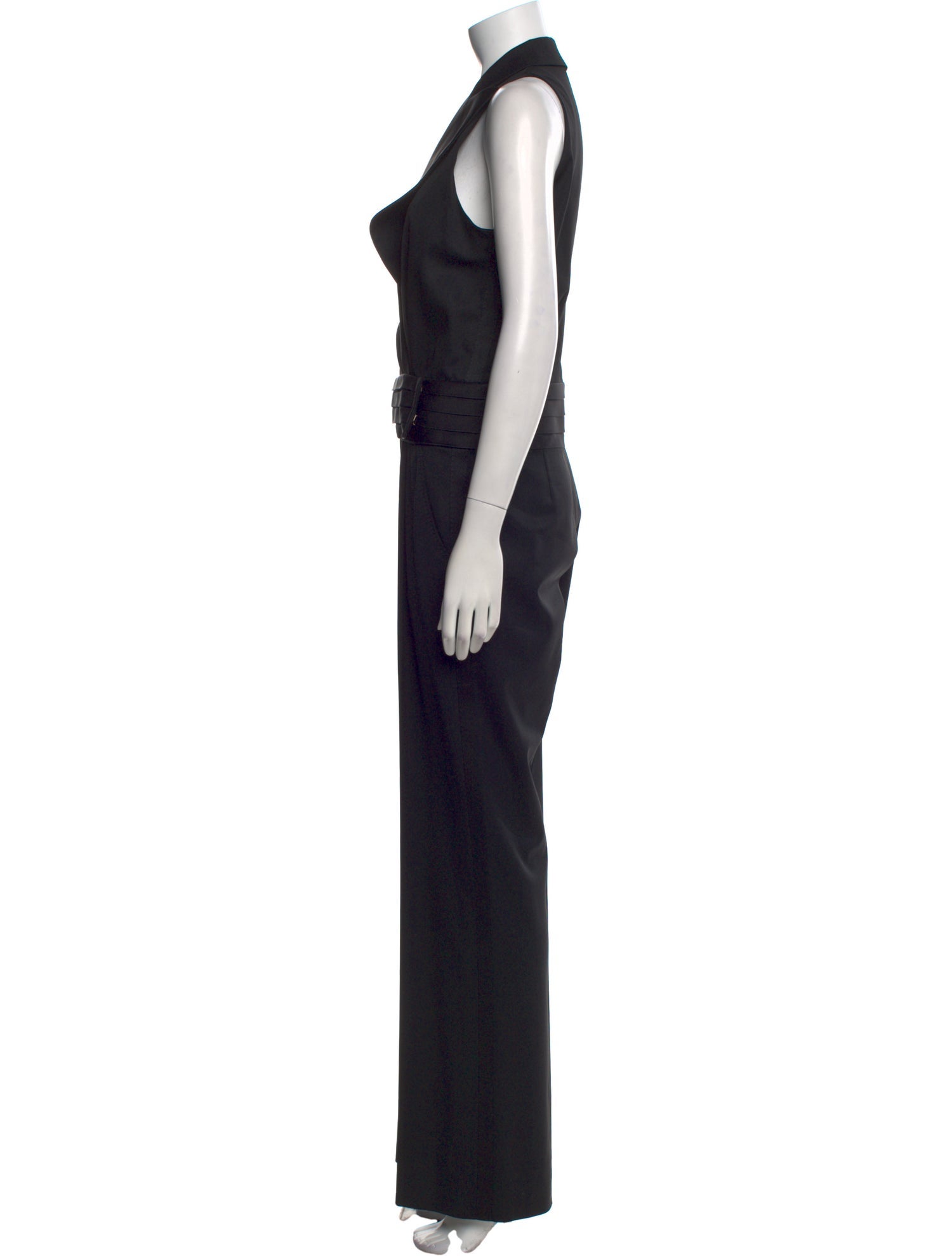 Brioni Virgin Wool V-Neck Jumpsuit