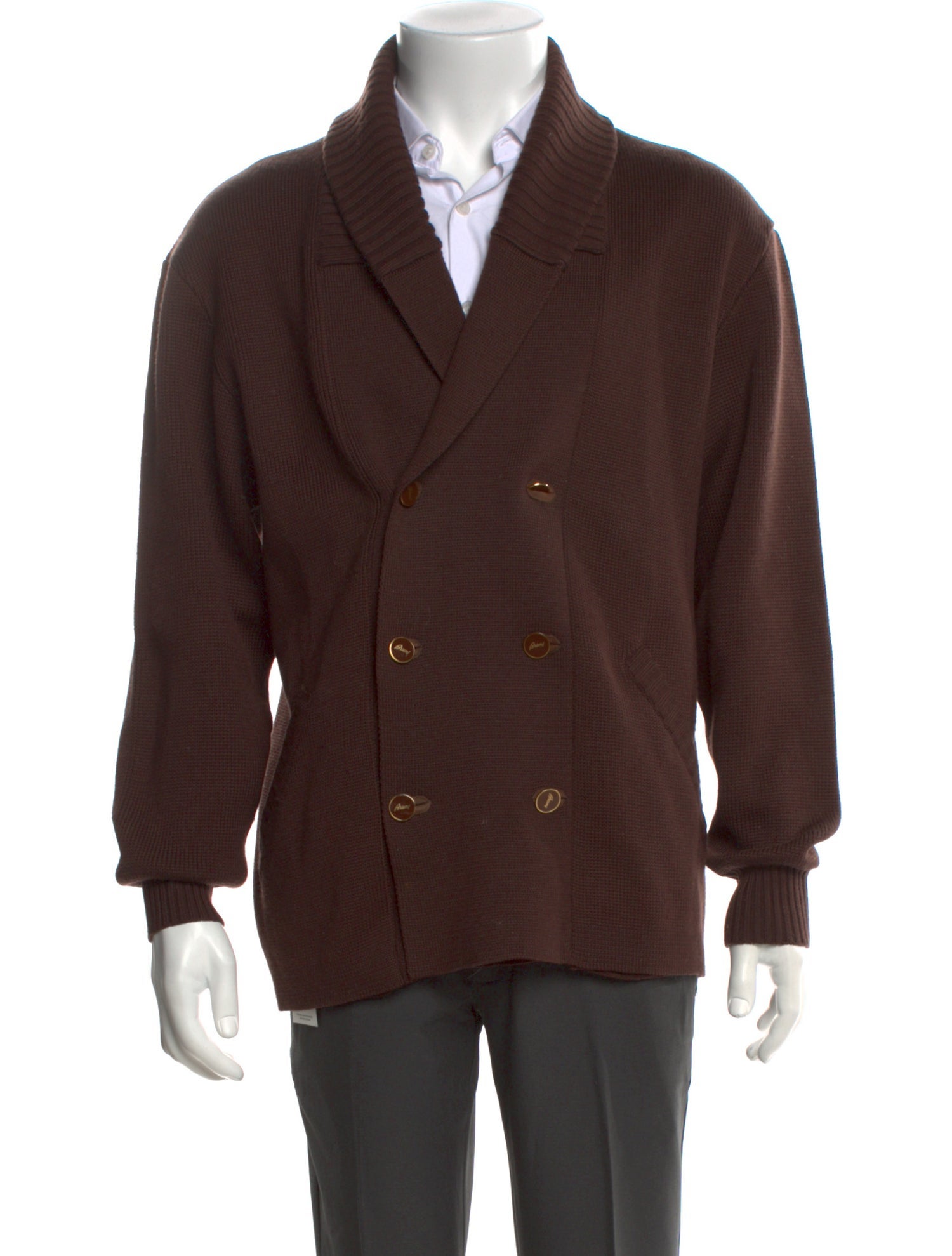 Brioni Wool V-Neck Cardigan