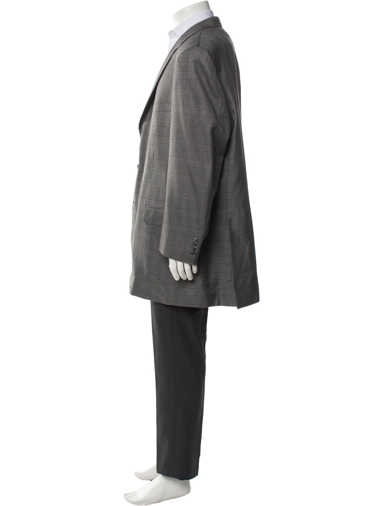 Brioni Silk Plaid Print Blazer