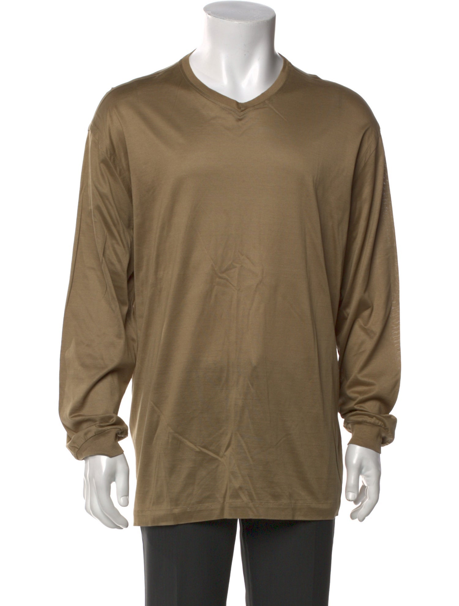 Brioni V-Neck Long Sleeve Henley
