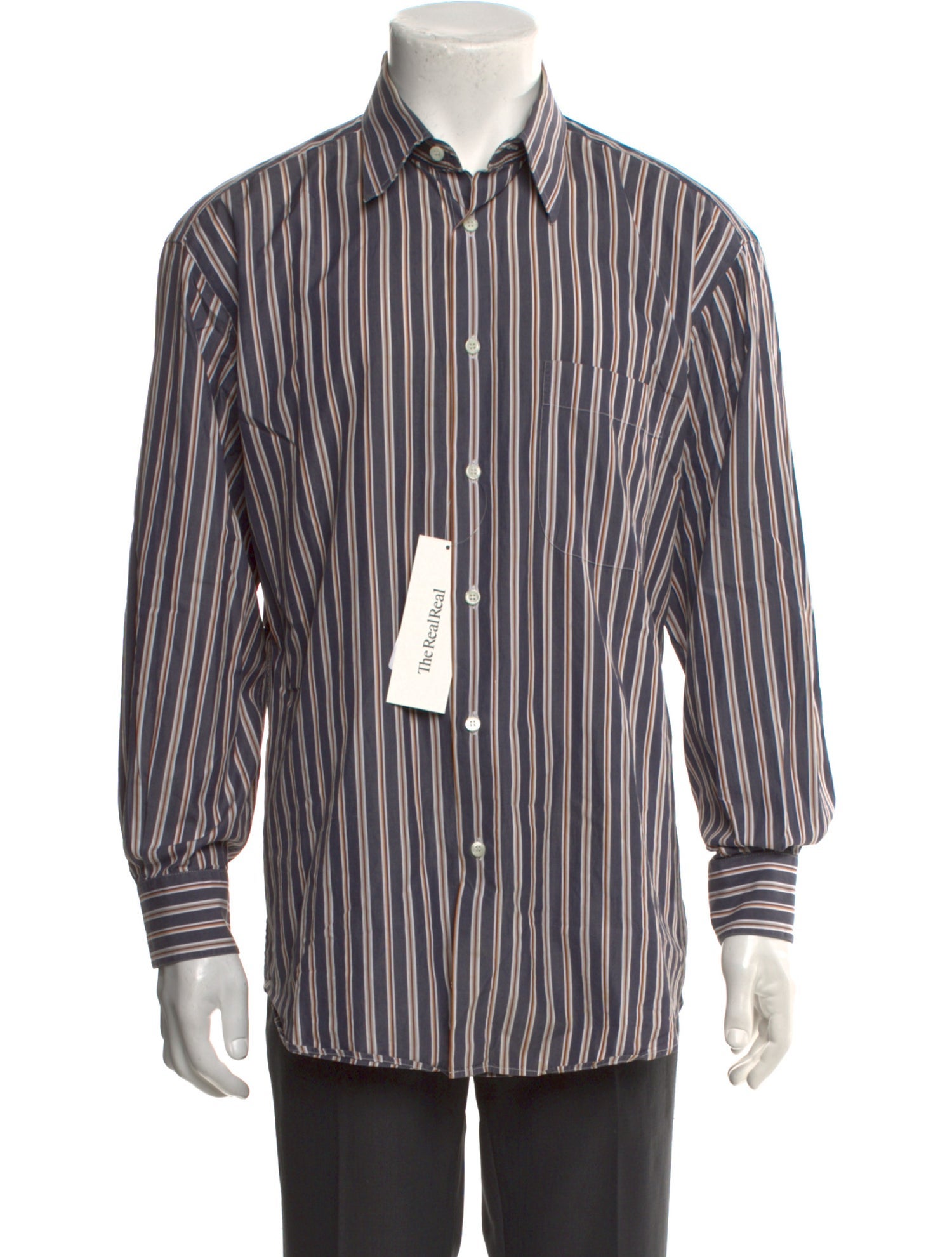 Brioni Striped Long Sleeve Shirt