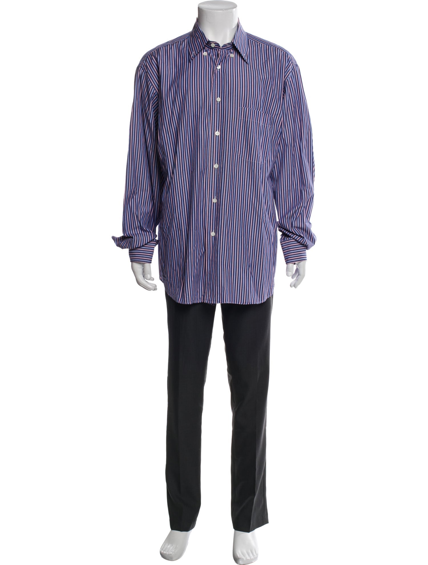 Brioni Striped Long Sleeve Shirt