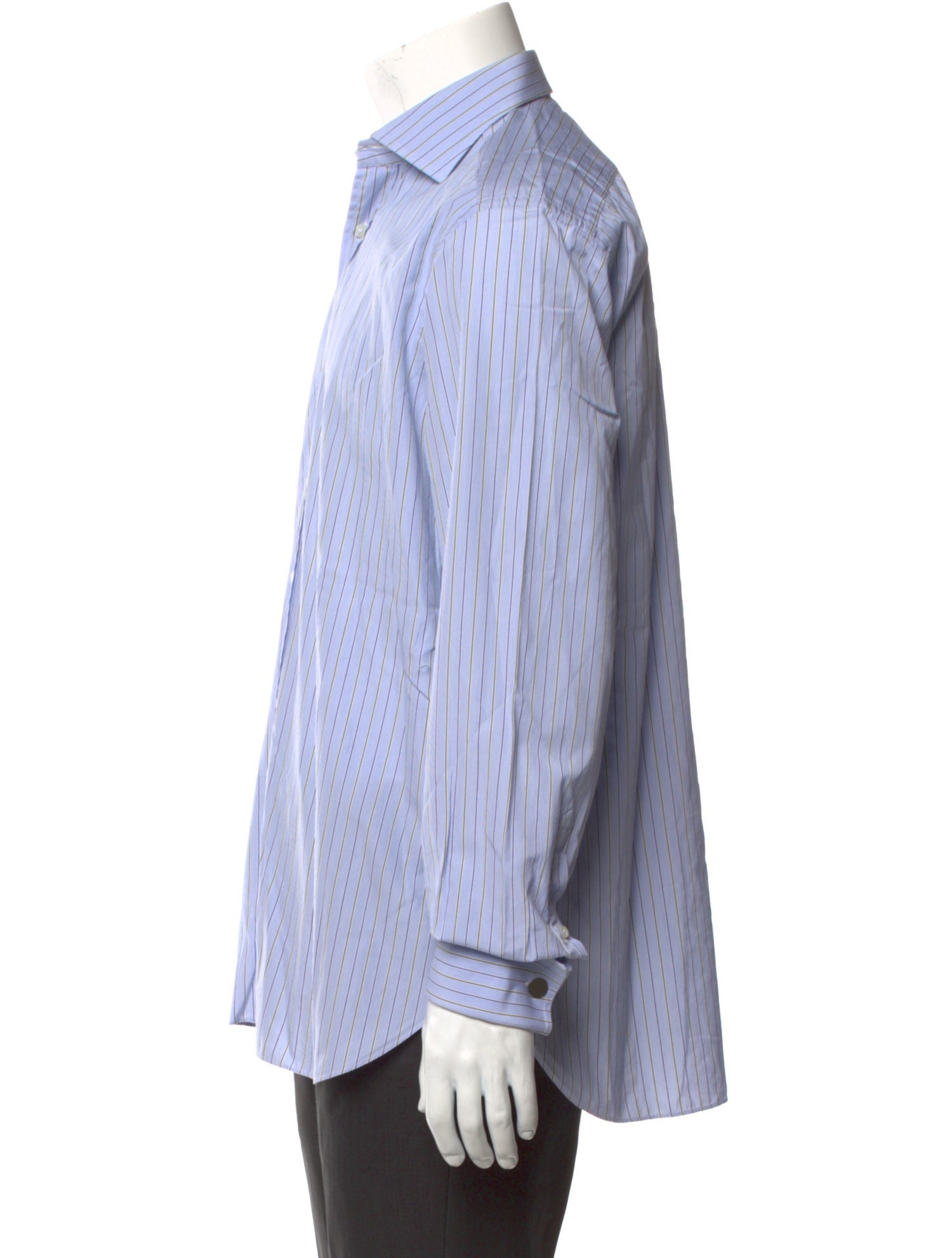 Brioni Striped Long Sleeve Dress Shirt