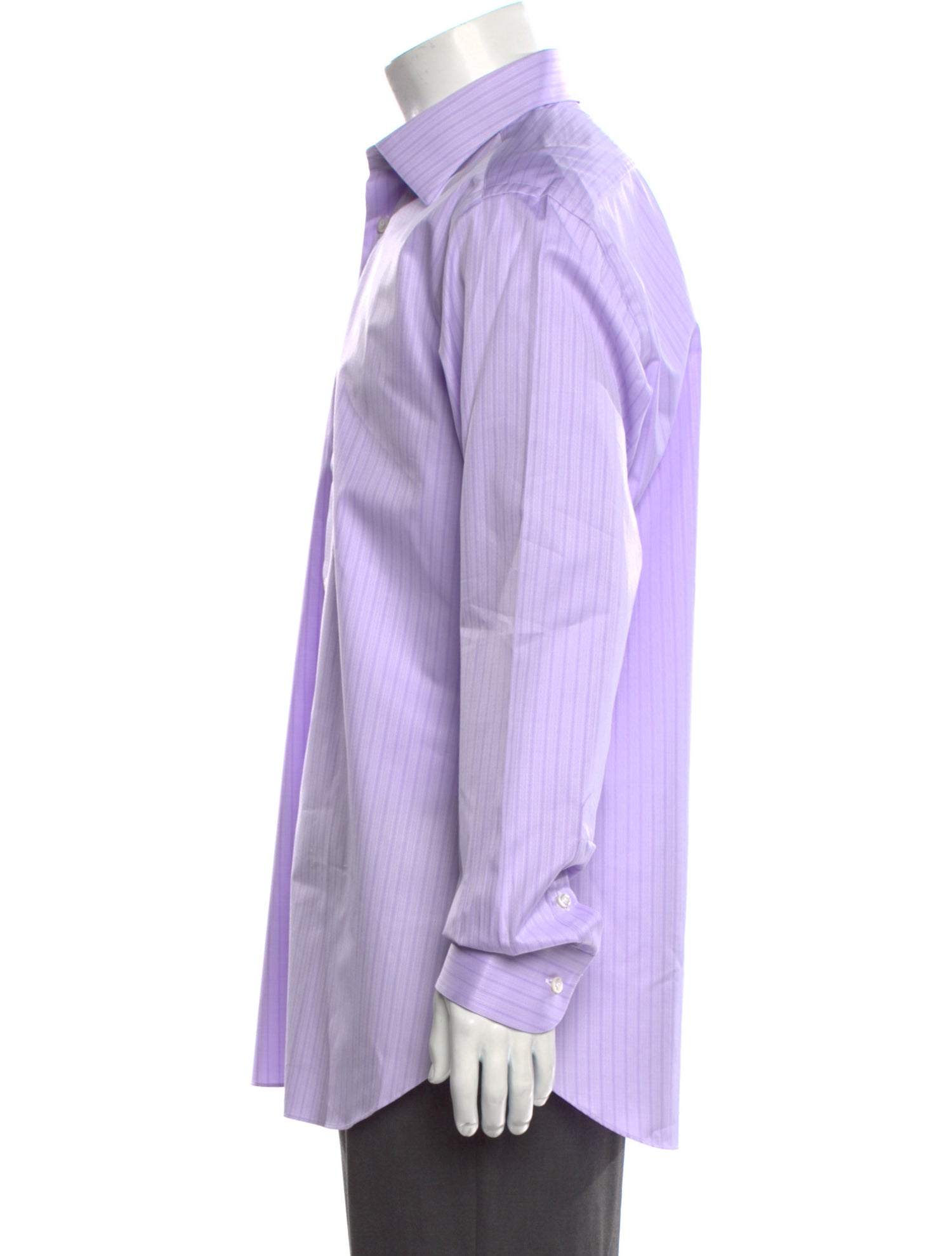 Brioni Striped Long Sleeve Dress Shirt