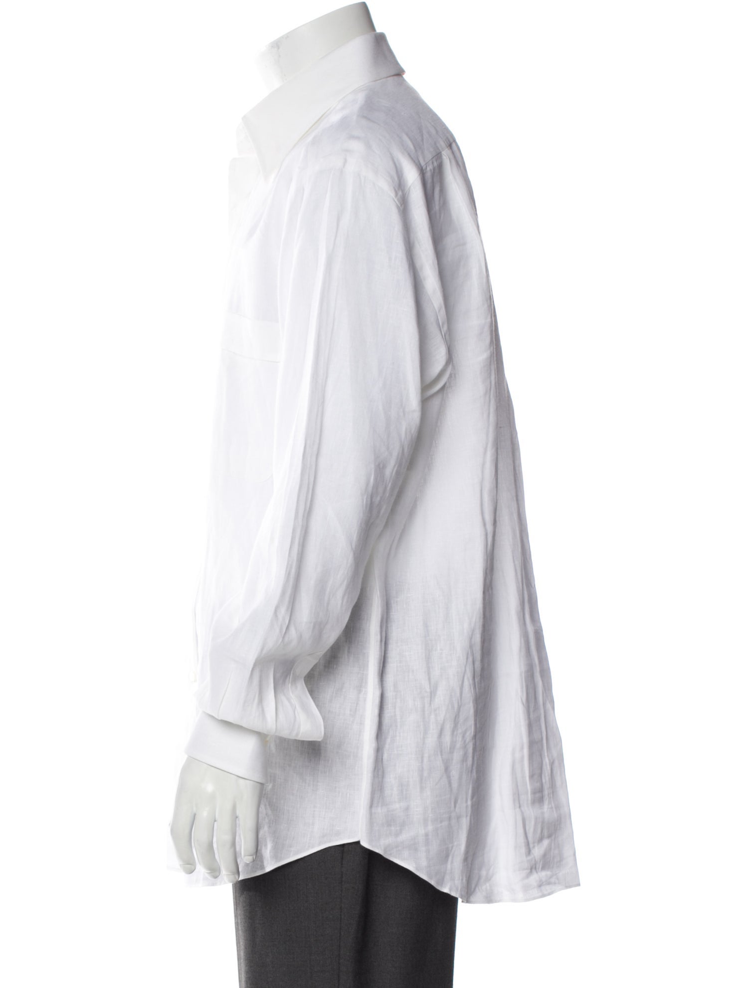 Brioni Linen Long Sleeve Dress Shirt