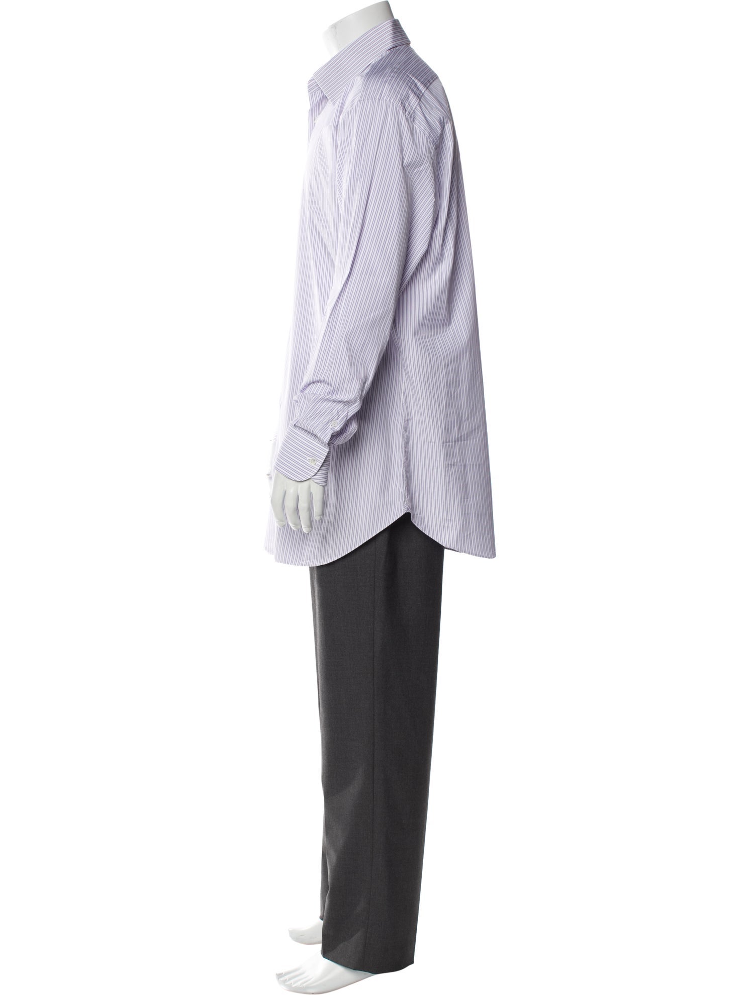 Brioni Striped Long Sleeve Dress Shirt