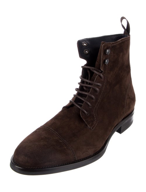 Brioni Suede Lace-Up Boots