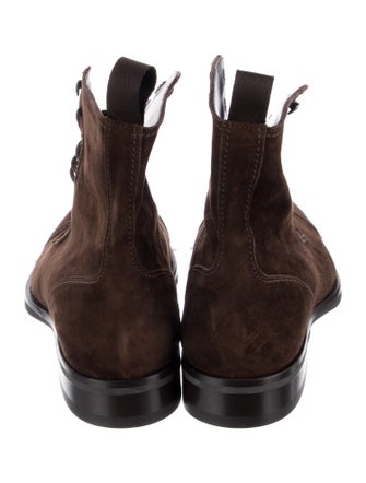 Brioni Suede Lace-Up Boots