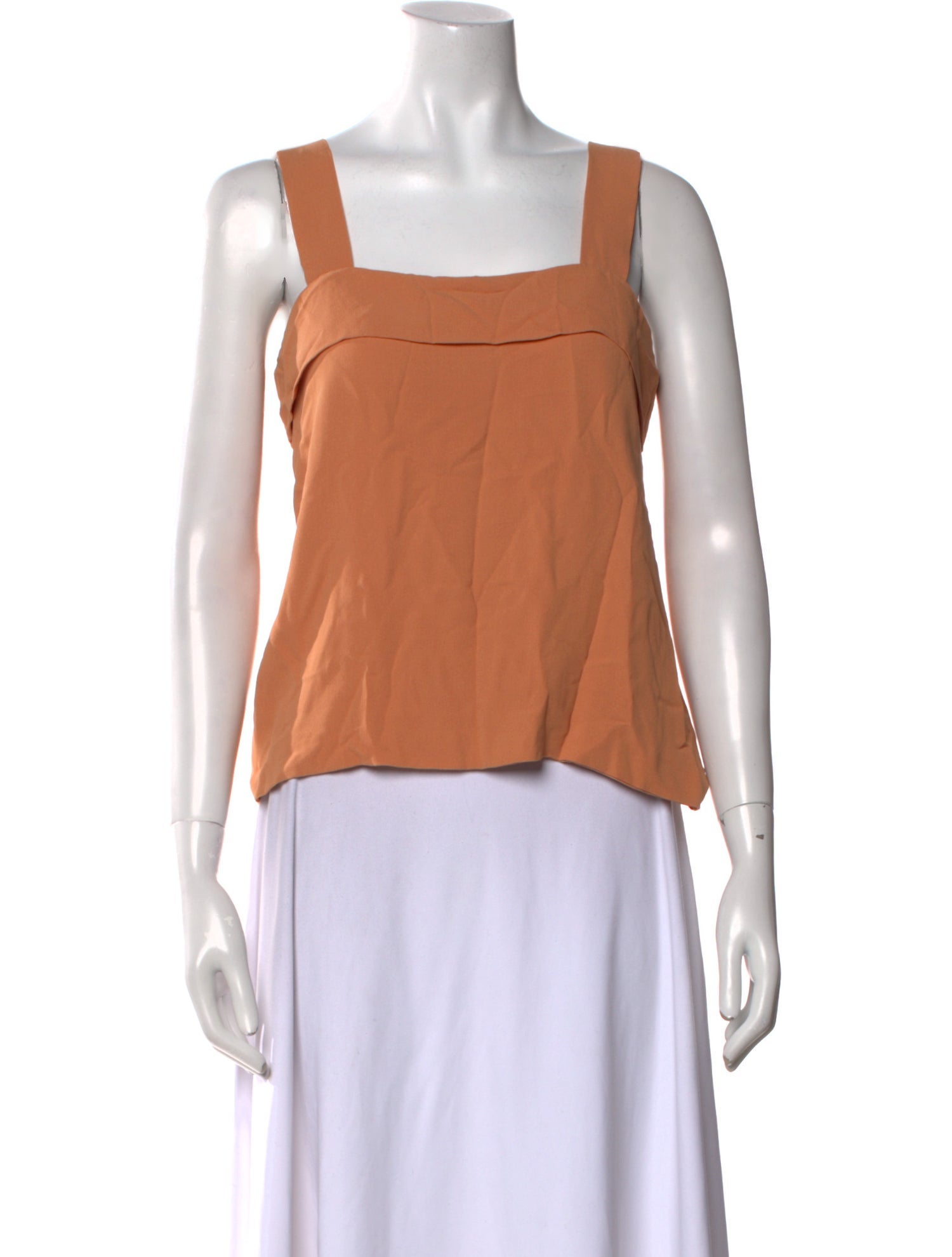 Brioni Silk Square Neckline Crop Top