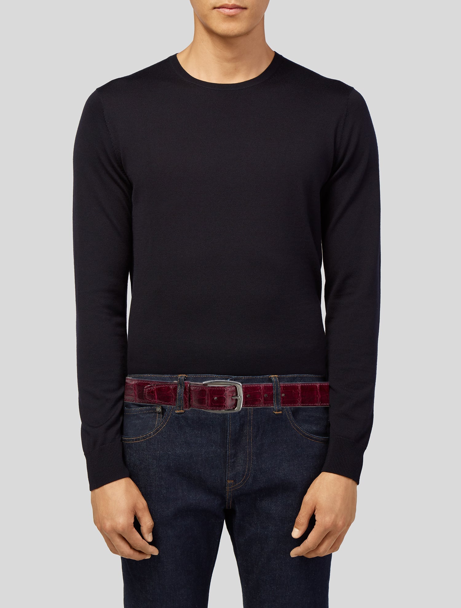 Brioni Crocodile Waist Belt
