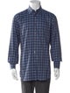 Brioni Plaid Print Long Sleeve Dress Shirt