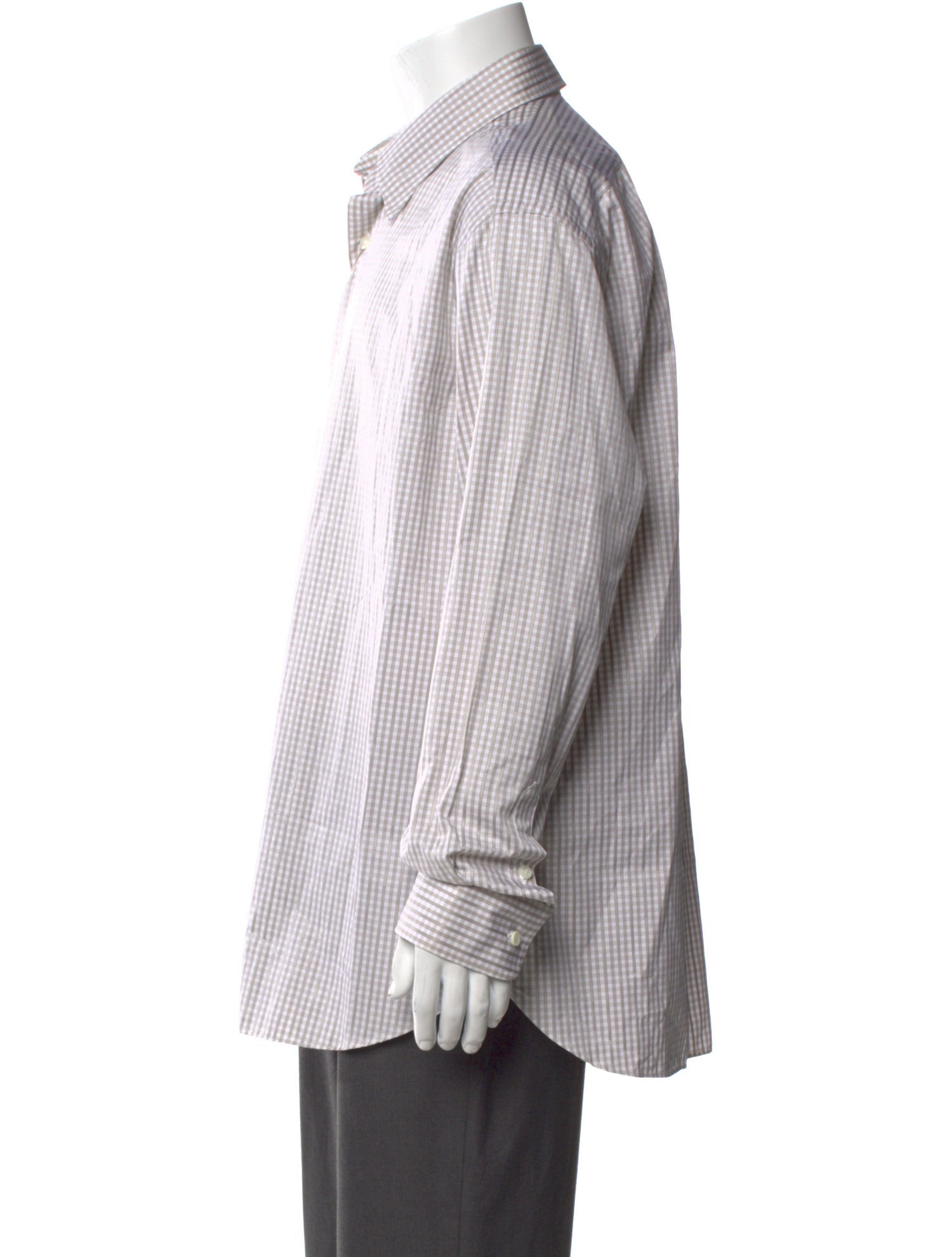 Brioni Plaid Print Long Sleeve Dress Shirt w/ Tags