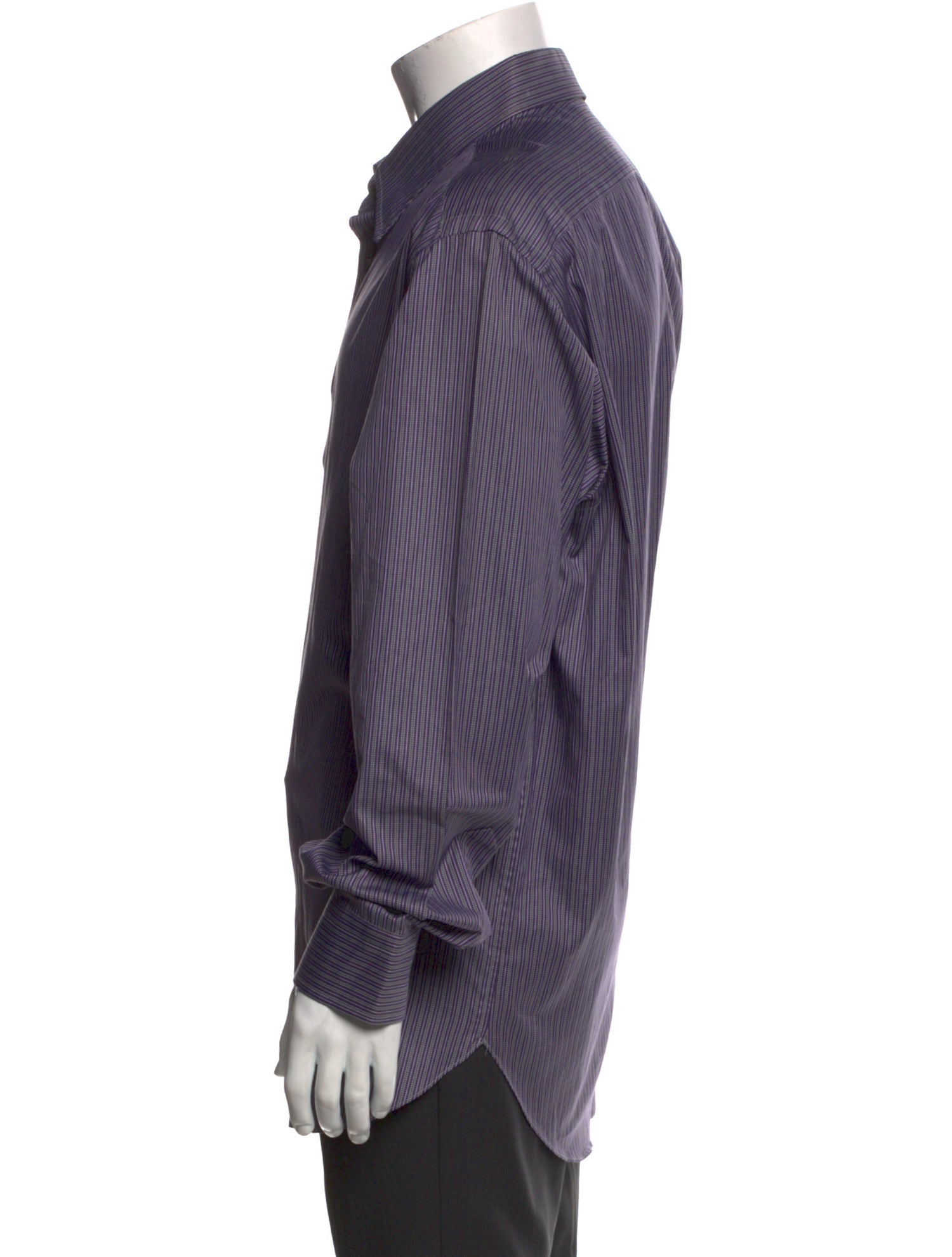 Brioni Striped Long Sleeve Dress Shirt