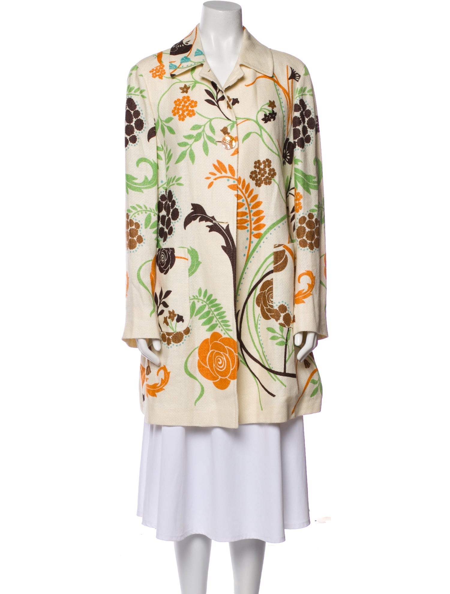 Brioni Linen Printed Coat