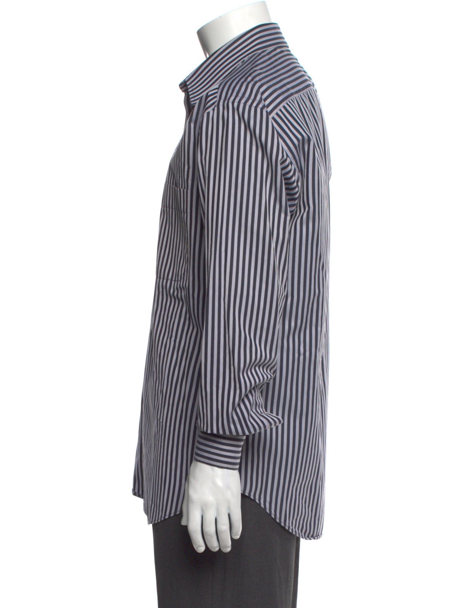 Brioni Striped Long Sleeve Dress Shirt