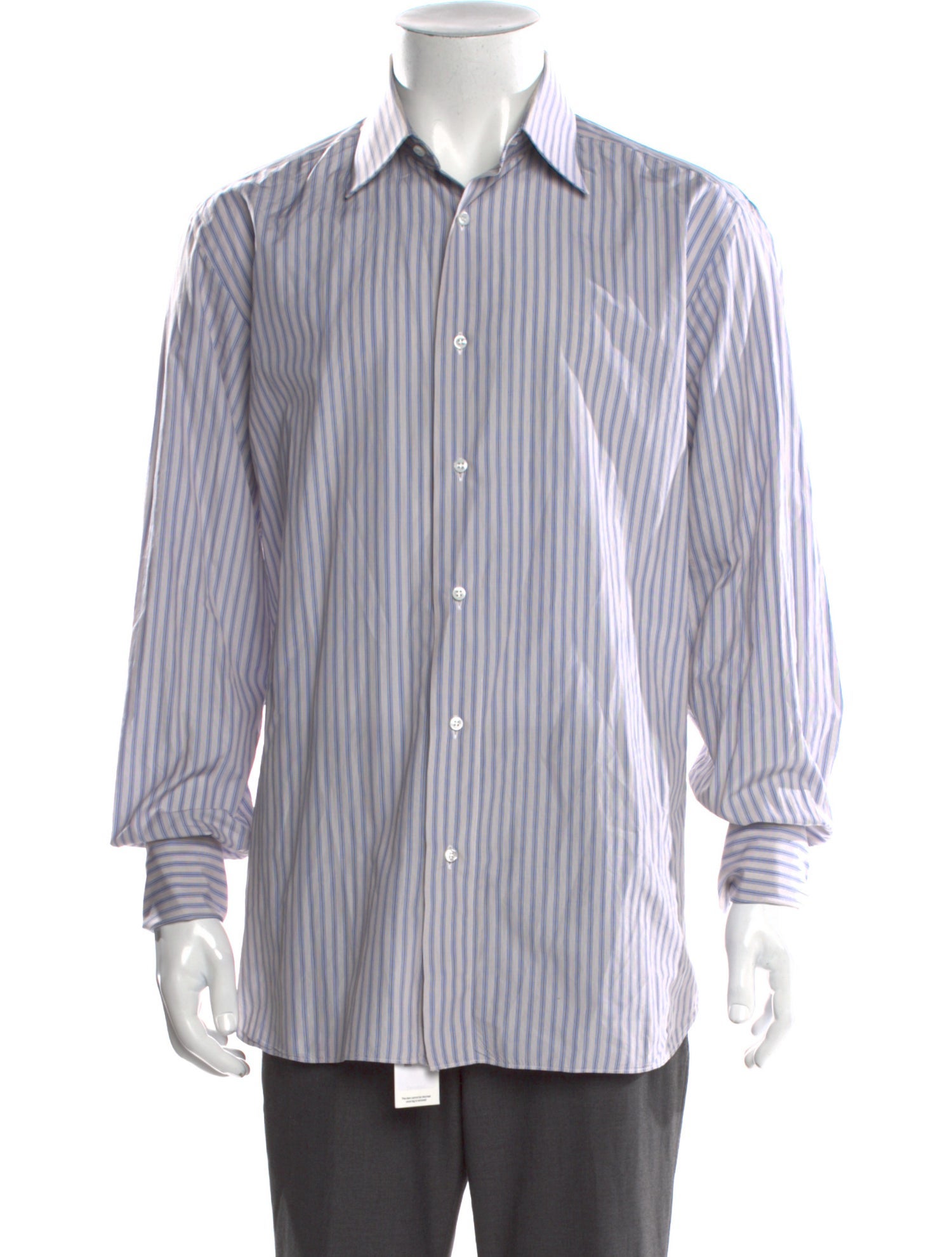 Brioni Striped Long Sleeve Dress Shirt