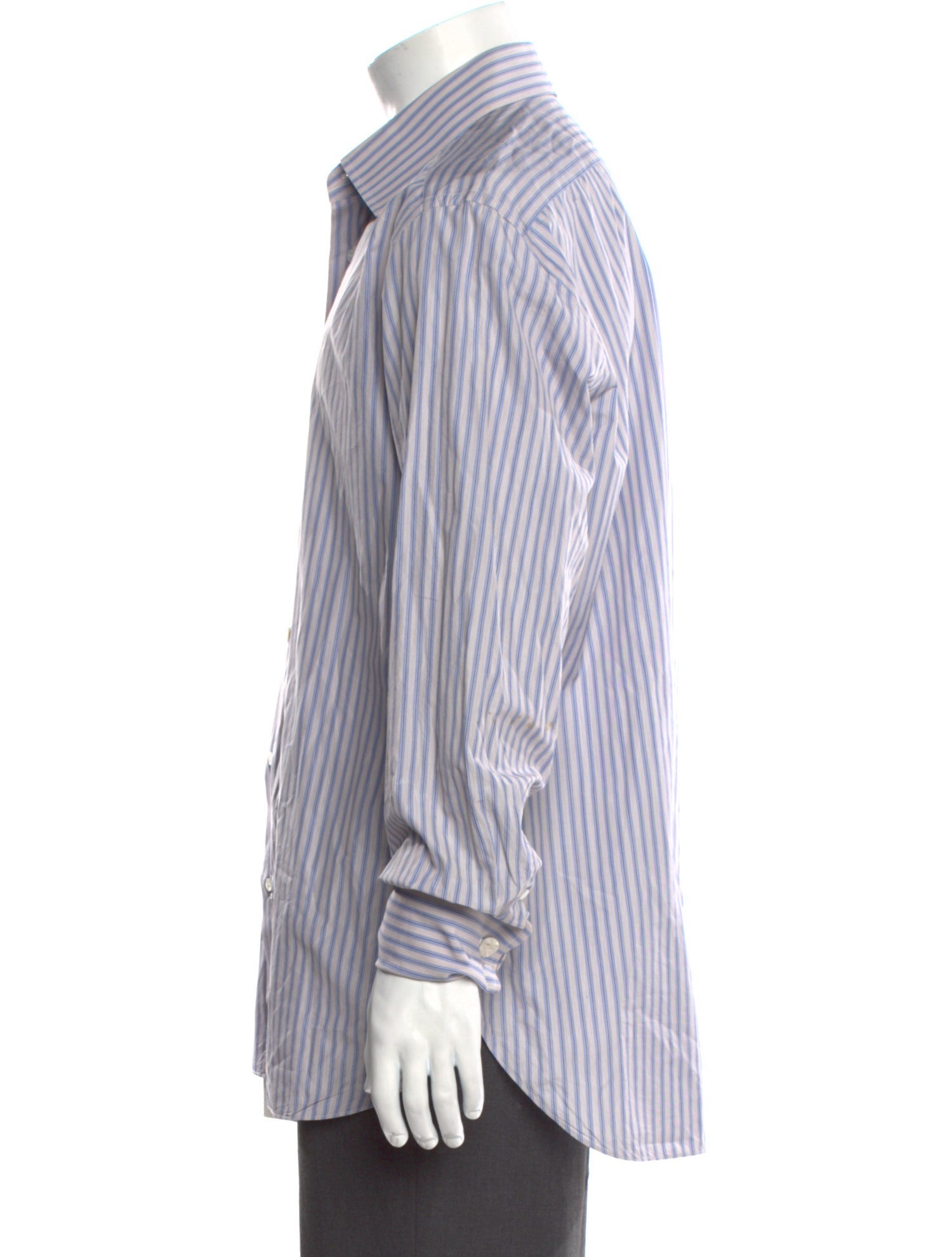 Brioni Striped Long Sleeve Dress Shirt