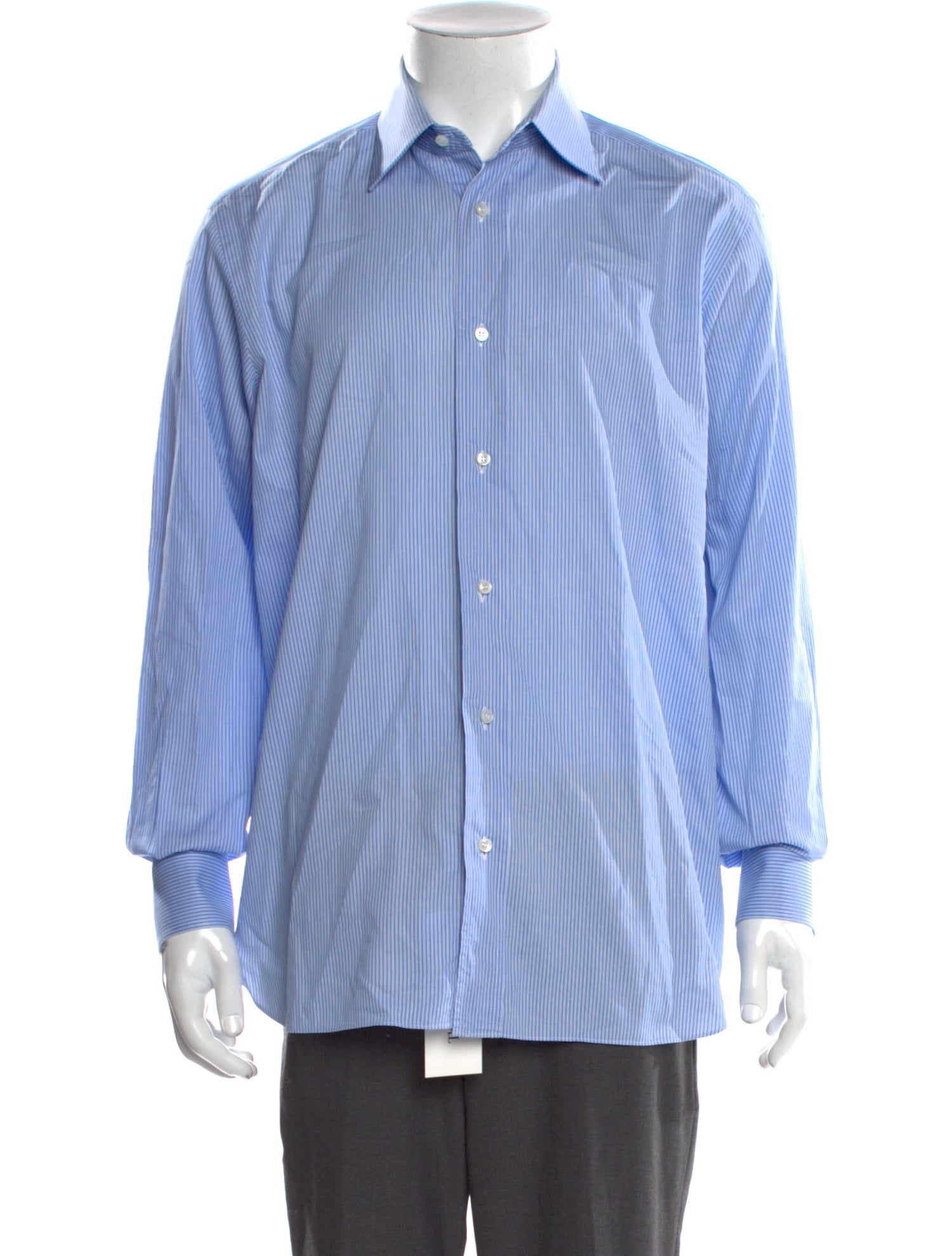 Brioni Striped Long Sleeve Dress Shirt