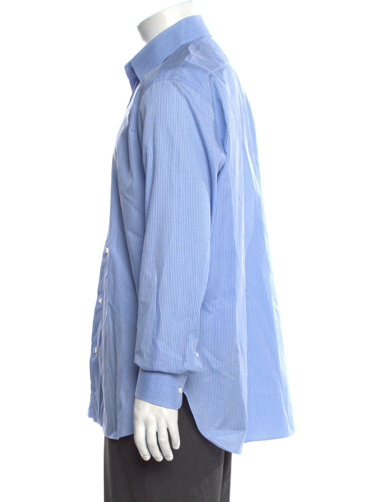 Brioni Striped Long Sleeve Dress Shirt