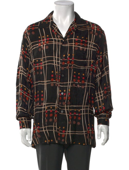 Brioni Plaid Print Long Sleeve Shirt