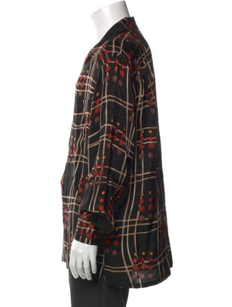 Brioni Plaid Print Long Sleeve Shirt