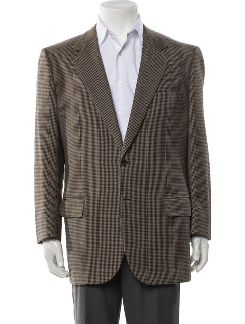 Brioni Houndstooth Print Blazer