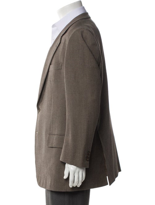 Brioni Houndstooth Print Blazer